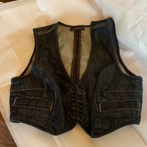 7 For All Mankind Textured Denim Vest